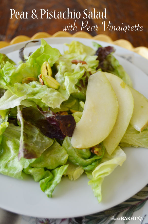 Pear and Pistachio Salad {with Pear Vinaigrette}