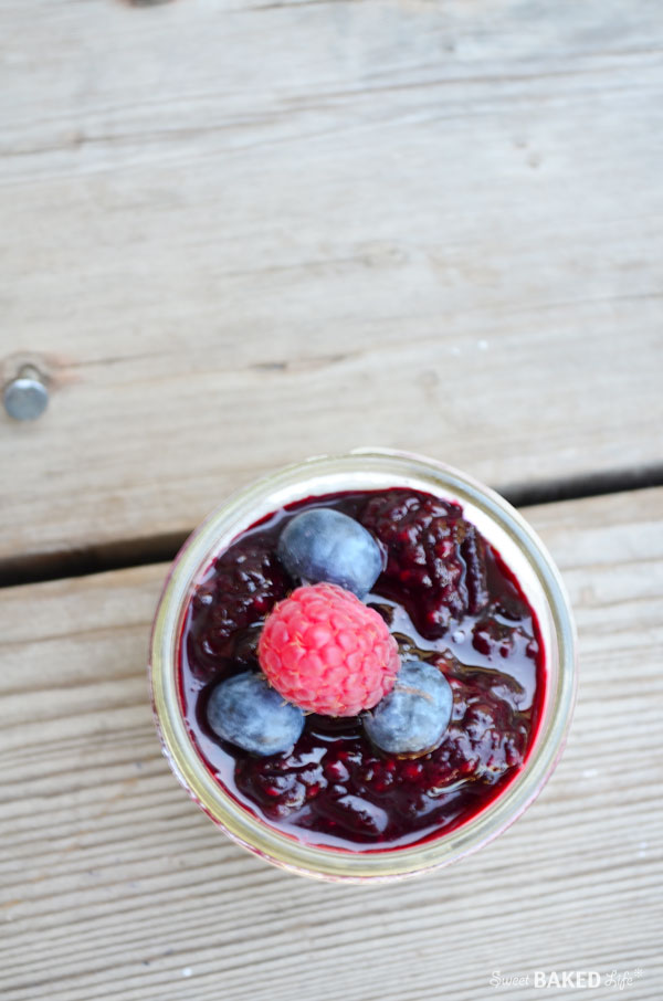 Lemon Panna Cotta with Mixed Berry Compote