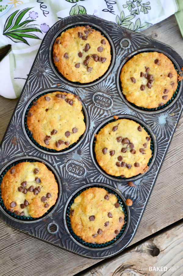 Banana Oat Chocolate Chip Muffins