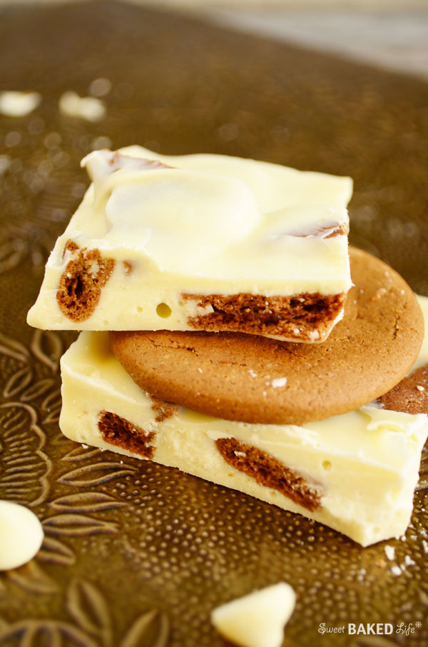 White Chocolate Gingersnap Bark