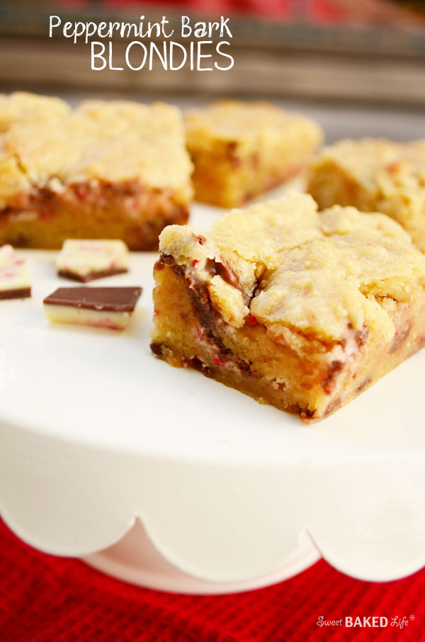 Peppermint Bark Blondies