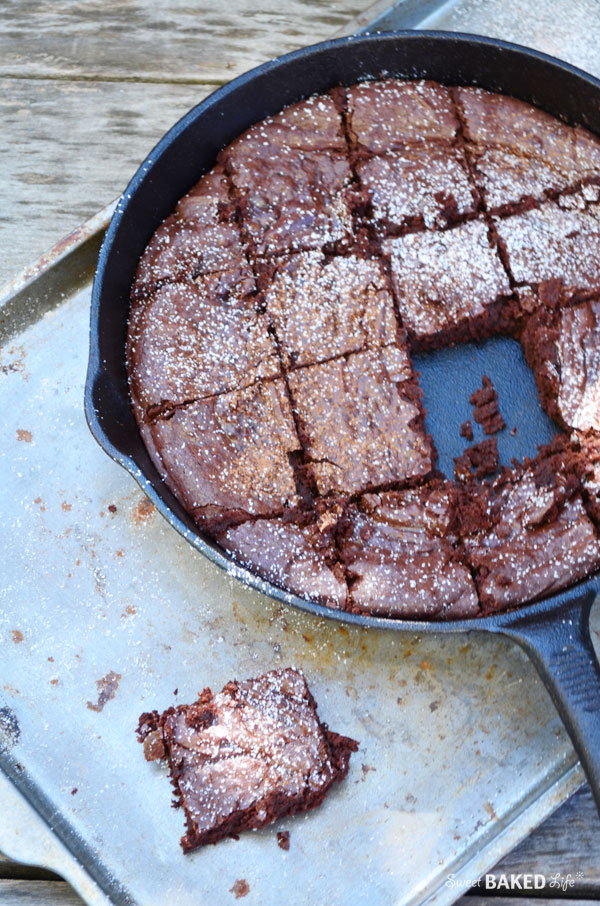 Skillet Cocoa Brownies | Sweet Baked Life