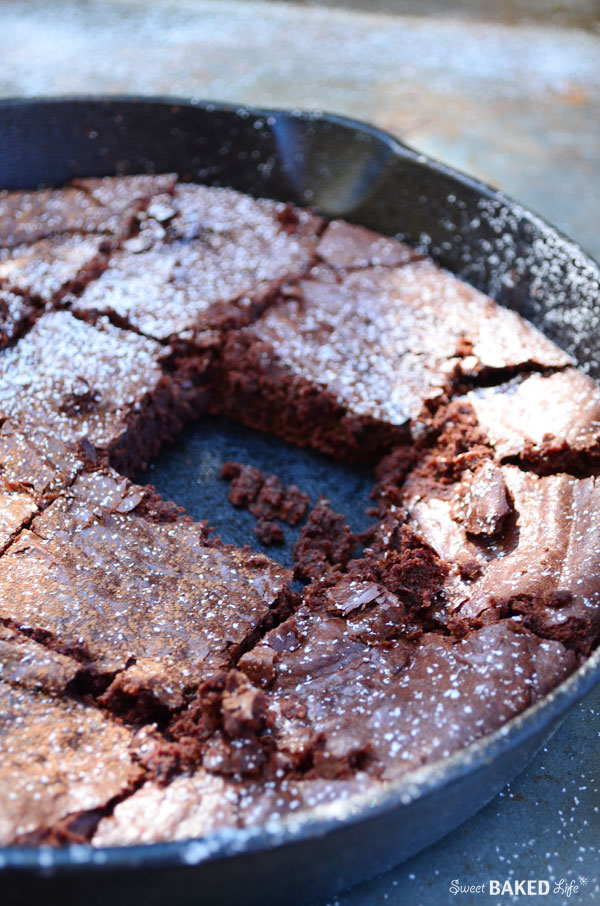 Skillet Cocoa Brownies | Sweet Baked Life