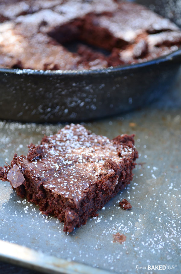 Skillet Cocoa Brownies | Sweet Baked Life