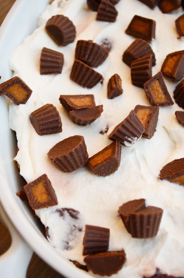 Peanut Butter-Chocolate no-bake dessert