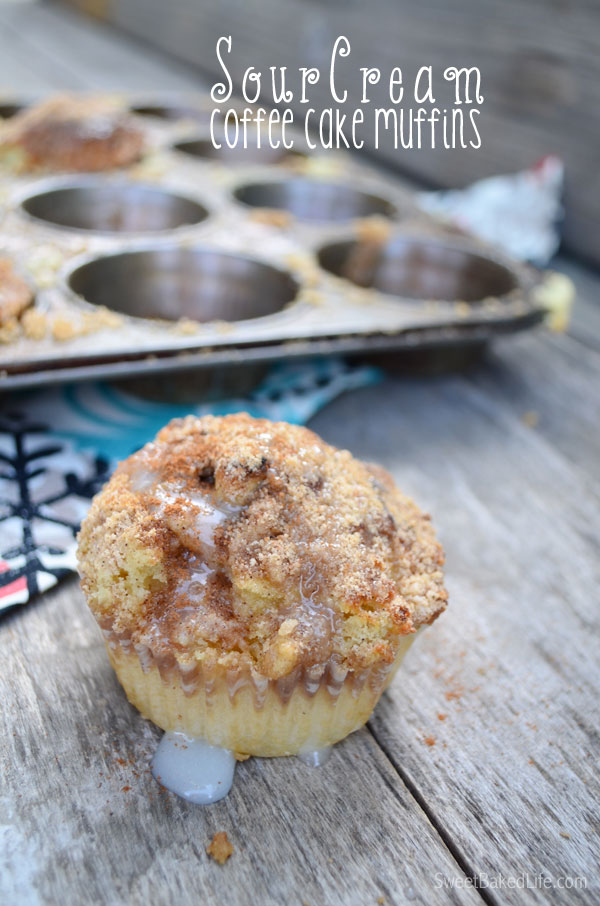 Sour Cream Coffee Cake Muffins | Sweet Baked Life