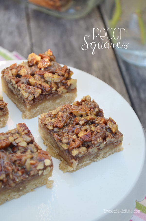 Pecan Squares -- easy to make and better than traditional Pecan Pie! | Sweet Baked Life