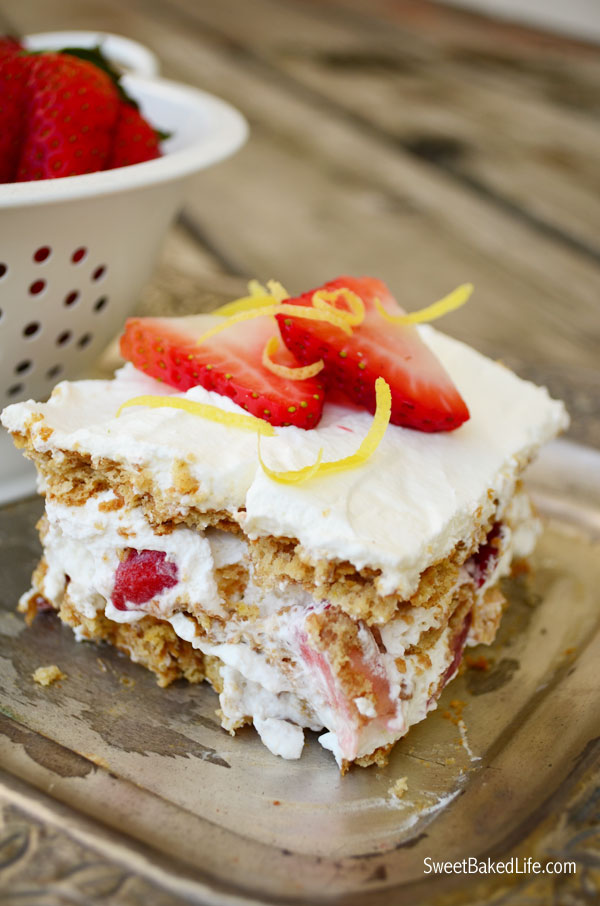 Strawberry Lemon Icebox Cake