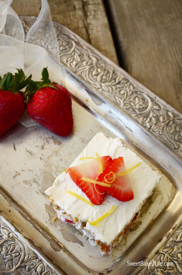 Strawberry Lemon Icebox Cake