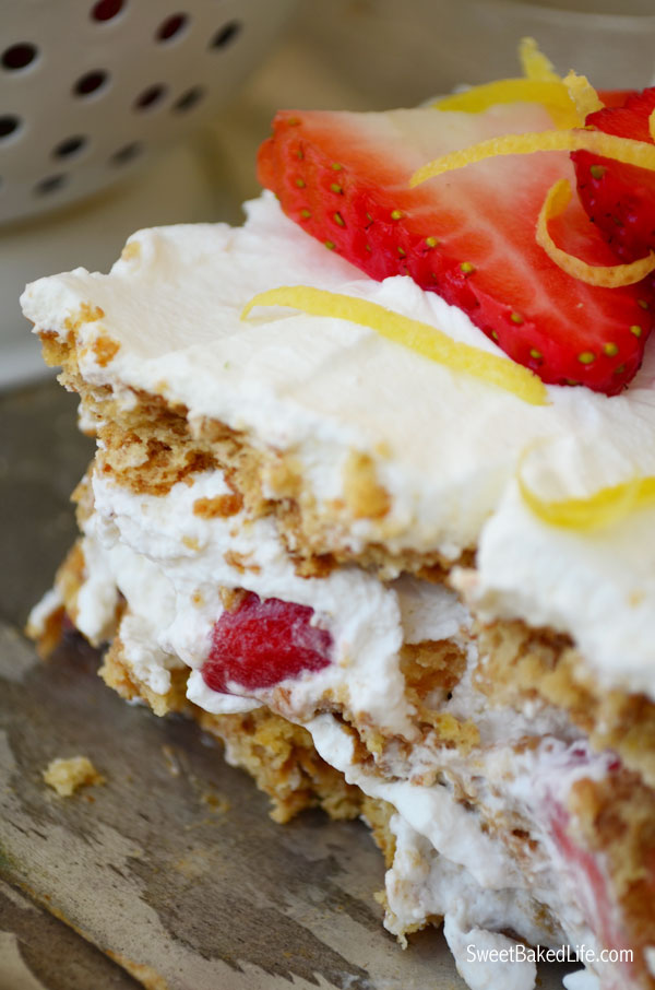 Strawberry Lemon Icebox Cake