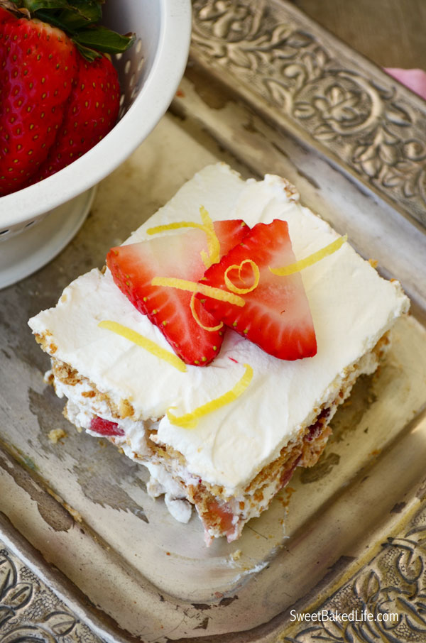 Strawberry Lemon Icebox Cake