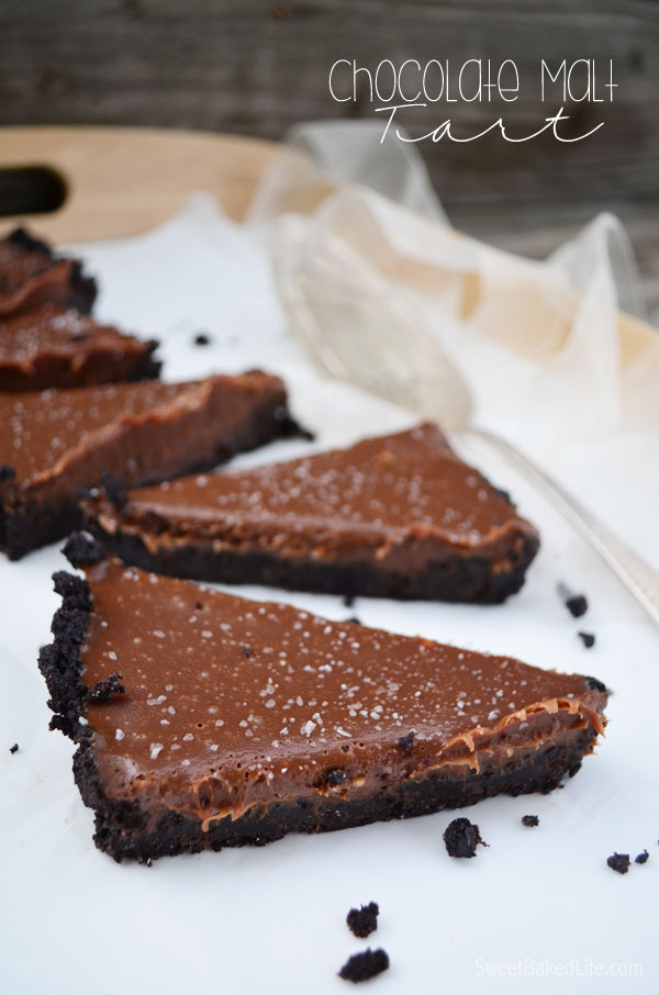 Chocolate Malt Tart - no bake and delish! | Sweet Baked Life