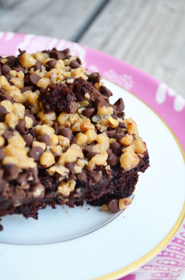 Chocolate Chip Toffee Pudding Cake | Sweet Baked Life