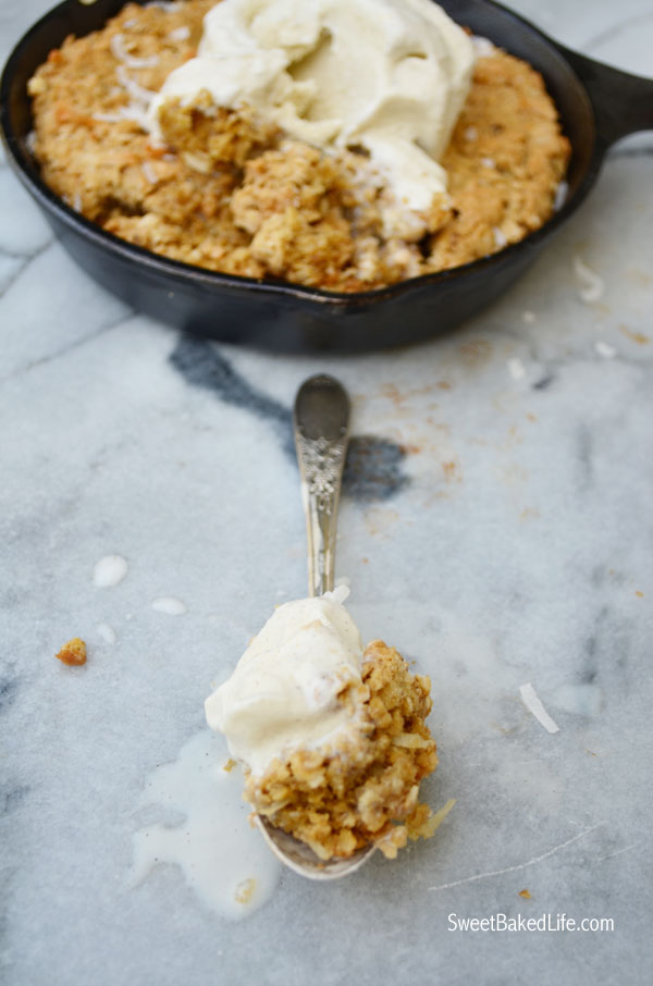 Mini Oatmeal Coconut Skillet Cookies | Sweet Baked Life