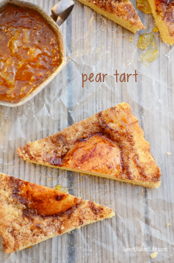 Pear Tart with Lemon Scented Orange Marmalade Glaze | Sweet Baked Life