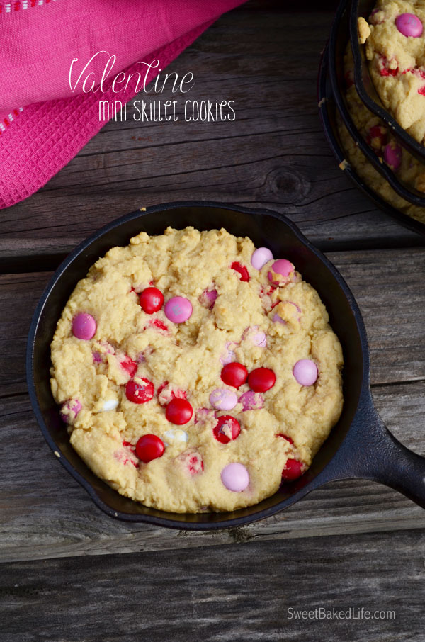 Valentine Mini Skillet Cookies | Sweet Baked Life