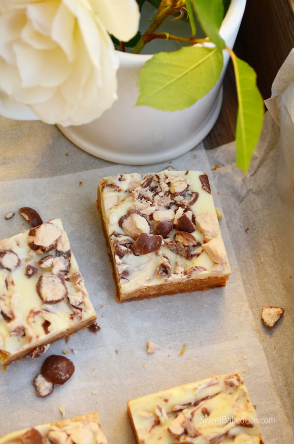 White Chocolate Malted Sugar Cookie Bars | Sweet Baked Life