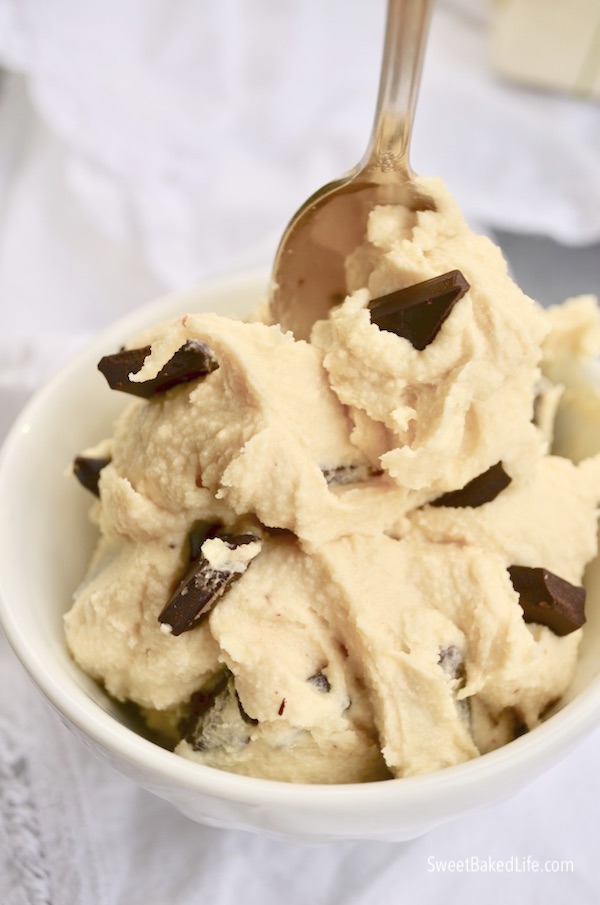 Edible Chocolate Chunk Cookie Dough - grain free | Sweet Baked Life
