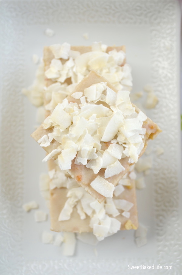 Healthy Coconut Poke Cake {dairy-free, grain-free} @sweetbakedlife.com