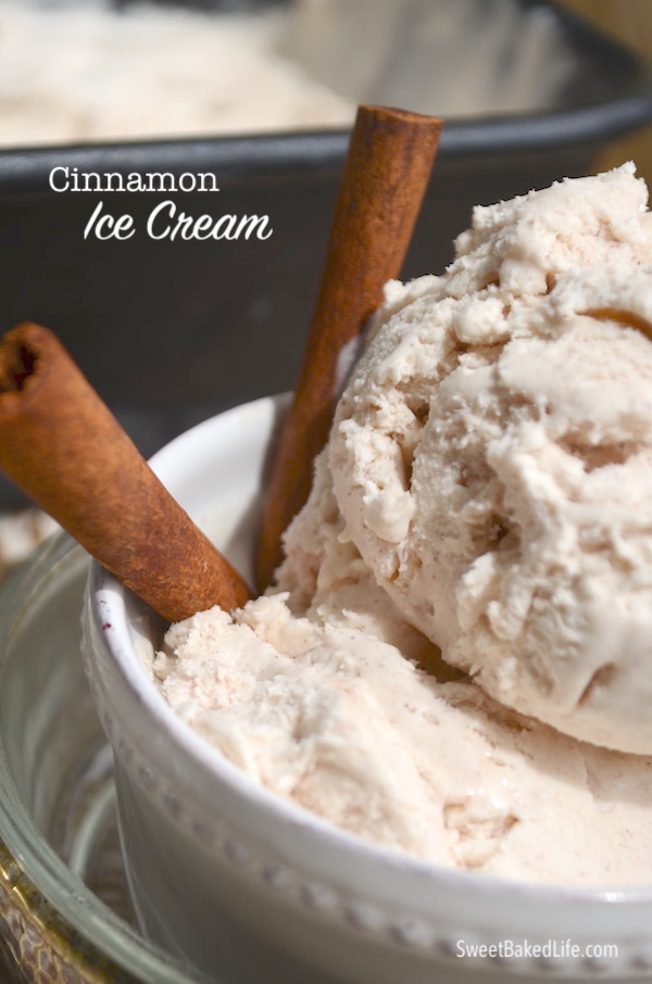 No churn Cinnamon Ice Cream @sweetbakedlife