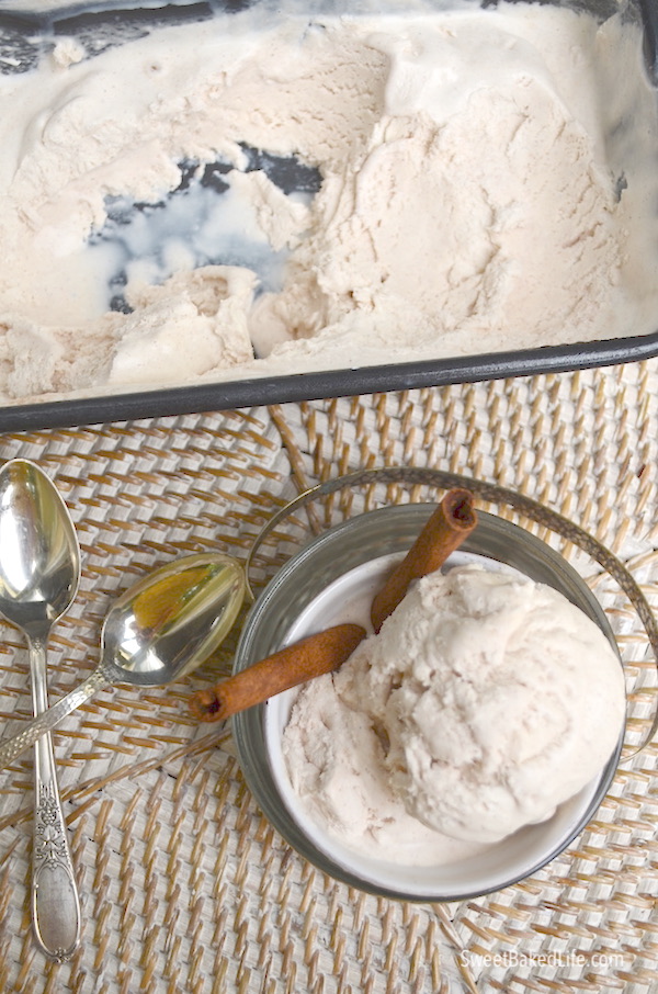 No churn Cinnamon Ice Cream @sweetbakedlife