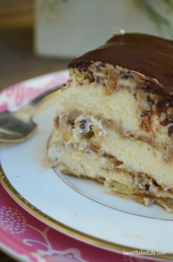 Eclair Icebox Cake @sweetbakedlife.com