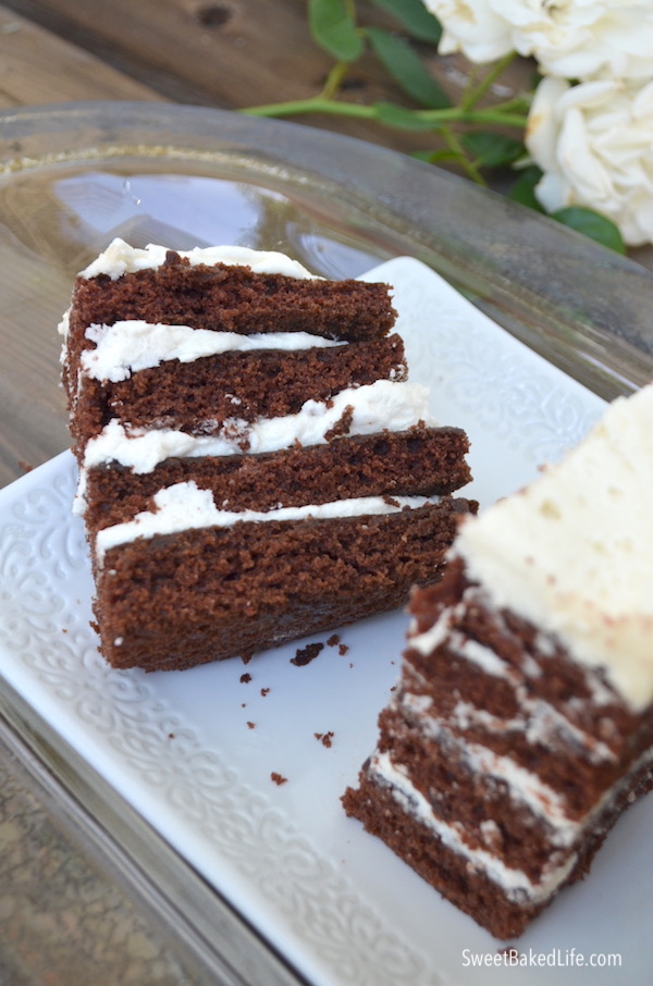 Chocolate Layer Cake @sweetbakedlife