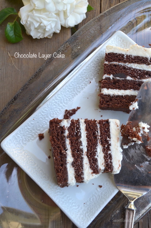 Chocolate Layer Cake @sweetbakedlife