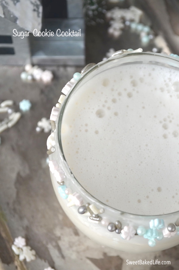 A cool and creamy Sugar Cookie Cocktail @sweetbakedlife