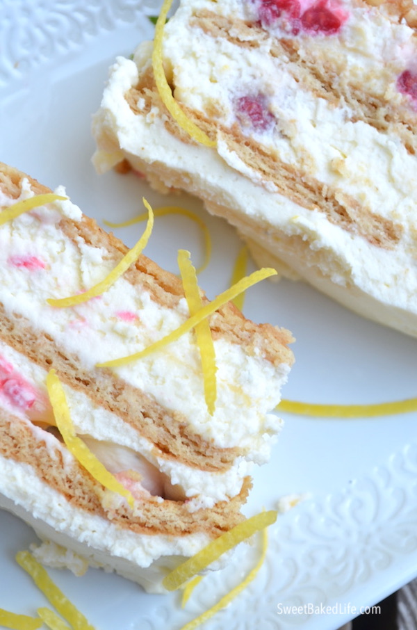 Lemon Raspberry Icebox Cake – Sweet Baked Life