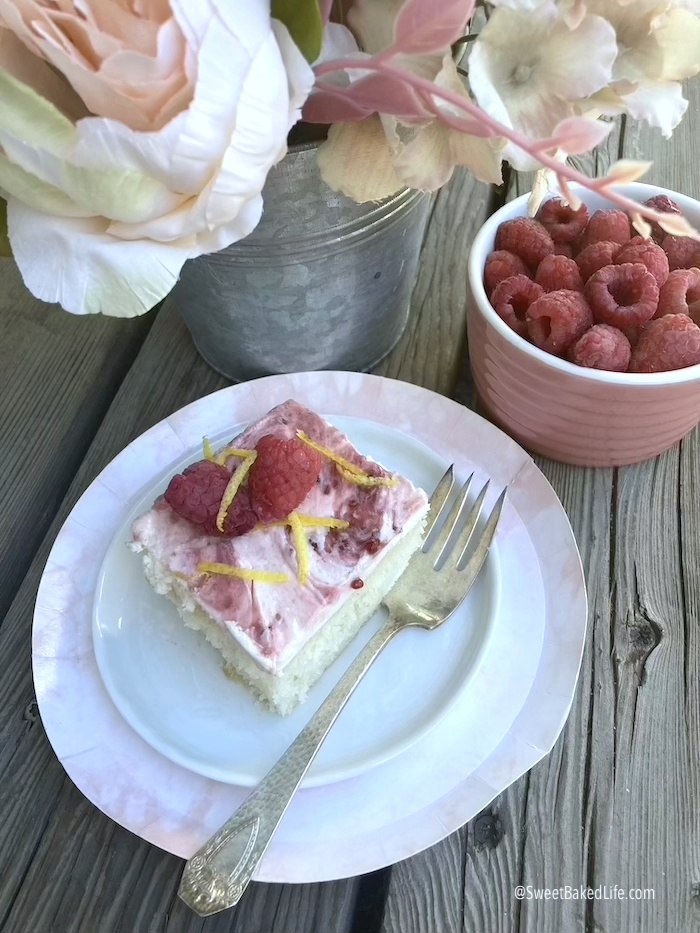 White Cake-Lemon Raspberry